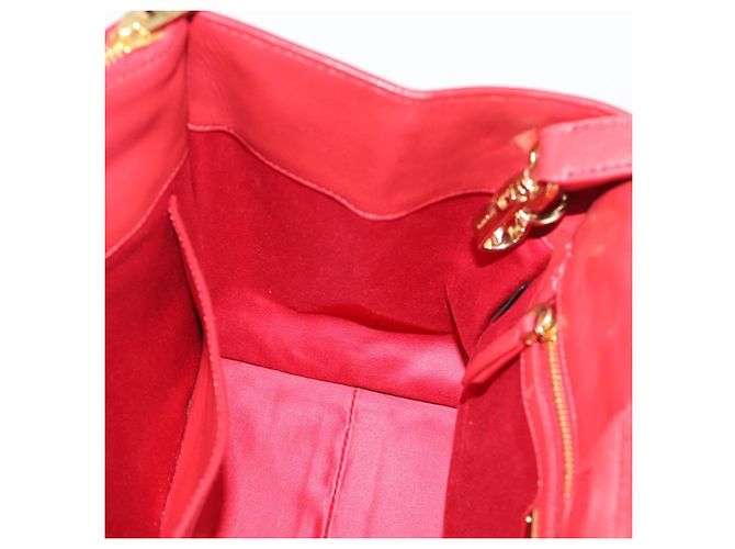 Miu Miu Tote Bag Leather 2way Red Gold Tone - vista 20