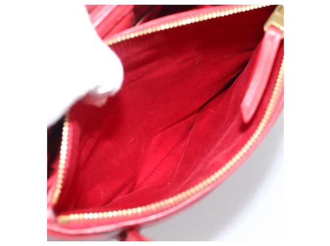 Miu Miu Tote Bag Leather 2way Red Gold Tone - vista 24