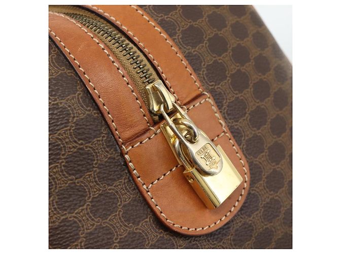 Céline CELINE Macadam Boston Bag PVC Leather Brown Gold Tone - vista 18