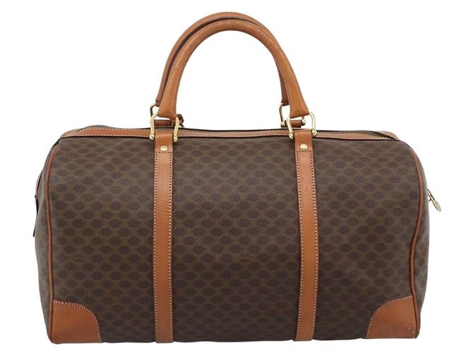 Céline CELINE Macadam Boston Bag PVC Leather Brown Gold Tone - vista 2