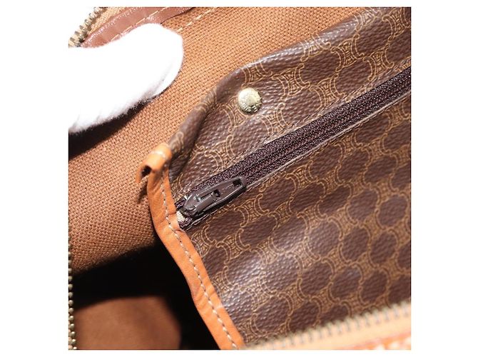 Céline CELINE Macadam Boston Bag PVC Leather Brown Gold Tone - vista 22