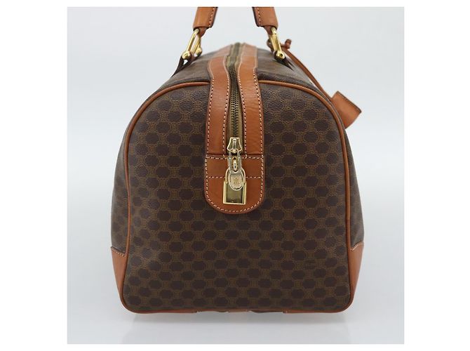 Céline CELINE Macadam Boston Bag PVC Leather Brown Gold Tone - vista 3
