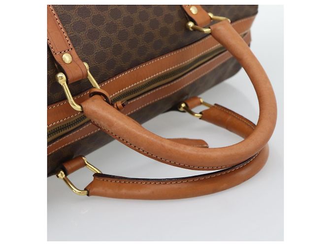 Céline CELINE Macadam Boston Bag PVC Leather Brown Gold Tone - vista 7