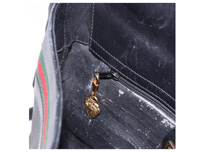 GUCCI Micro GG Supreme Web Sherry Line Bag PVC Black 001 110 0968 - vista 20