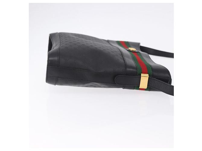GUCCI Micro GG Supreme Web Sherry Line Bag PVC Black 001 110 0968 - vista 3