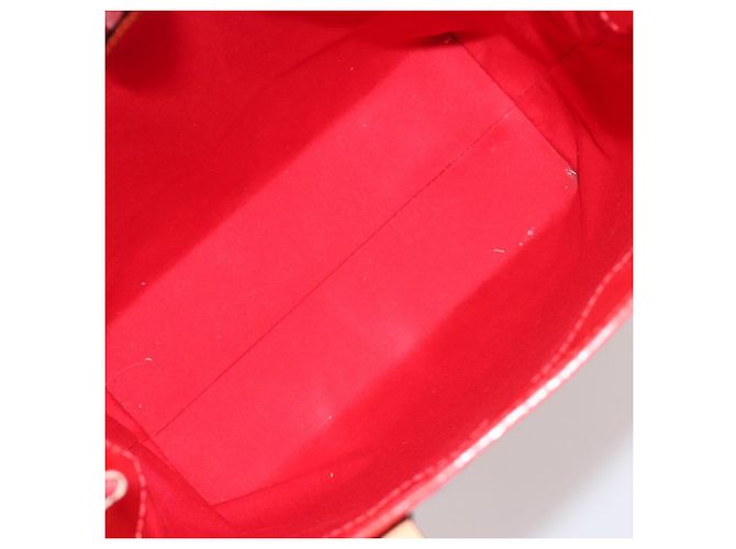LOUIS VUITTON Monogram Vernis Reade MM Hand Bag Red Rouge M91086 - vista 10