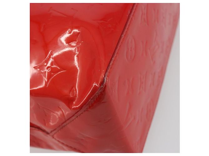 LOUIS VUITTON Monogram Vernis Reade MM Hand Bag Red Rouge M91086 - vista 17