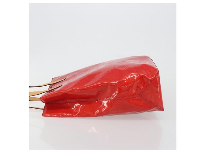 LOUIS VUITTON Monogram Vernis Reade MM Hand Bag Red Rouge M91086 - vista 4