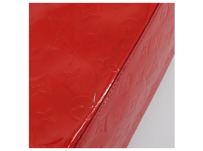 LOUIS VUITTON Monogram Vernis Reade MM Hand Bag Red Rouge M91086 - vista 9