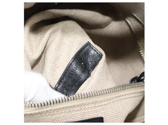 SAINT LAURENT Rive Gauche Hand Bag Coated Canvas Gray Silver - vista 12