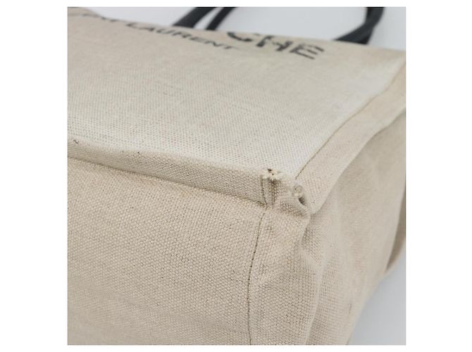 SAINT LAURENT Rive Gauche Hand Bag Coated Canvas Gray Silver - vista 9