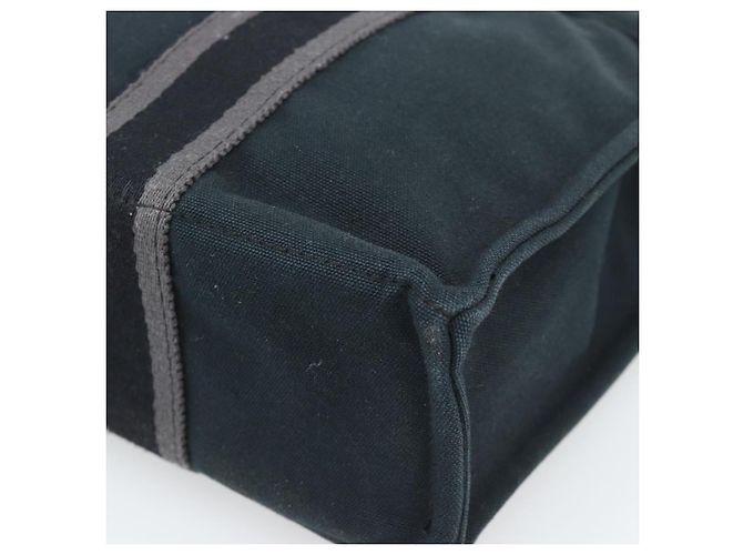 Hermès HERMES Fourre Tout PM Hand Bag Canvas Black Silver - vista 16