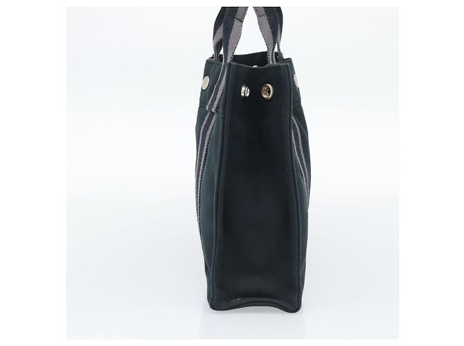 Hermès HERMES Fourre Tout PM Hand Bag Canvas Black Silver - vista 3