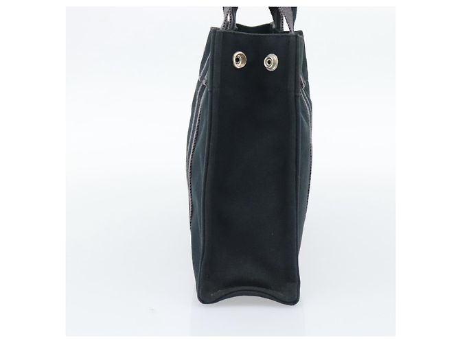 Hermès HERMES Fourre Tout PM Hand Bag Canvas Black Silver - vista 4