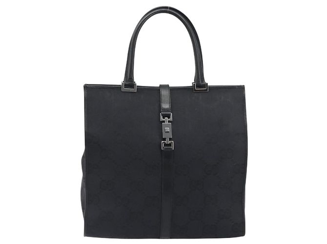 GUCCI GG Canvas Tote Bag Black Silver 002 1064 3444 - vista 13
