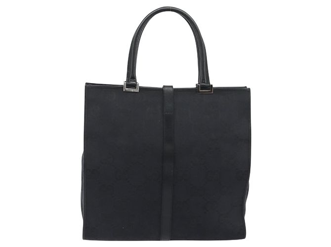 GUCCI GG Canvas Tote Bag Black Silver 002 1064 3444 - vista 2