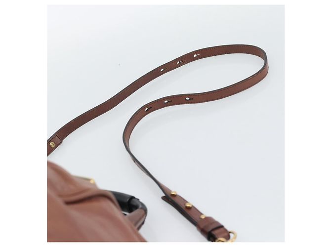 Chloé Chloe Etel Shoulder Bag Leather 2way Brown Gold - vista 15