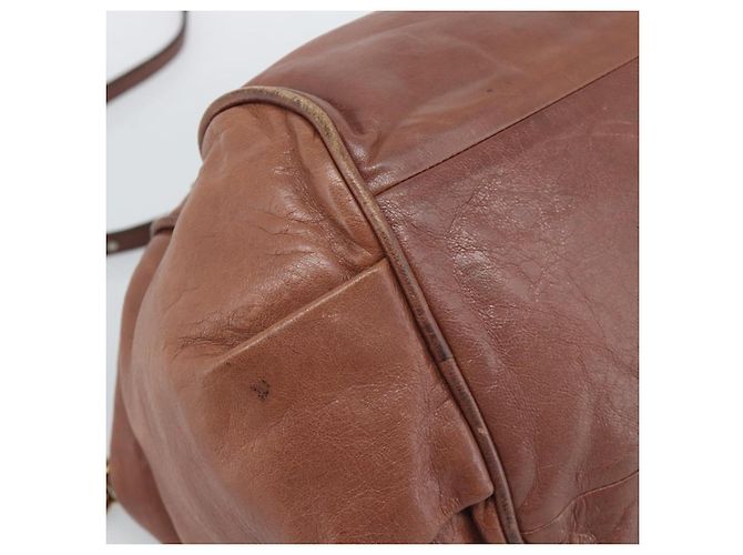Chloé Chloe Etel Shoulder Bag Leather 2way Brown Gold - vista 16
