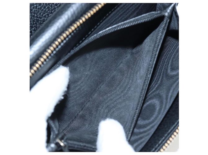 GUCCI Interlocking Round Long Wallet Leather Outlet Black 449397 - vista 10