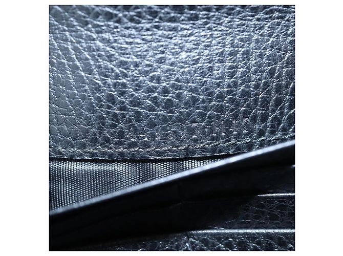 GUCCI Interlocking Round Long Wallet Leather Outlet Black 449397 - vista 11