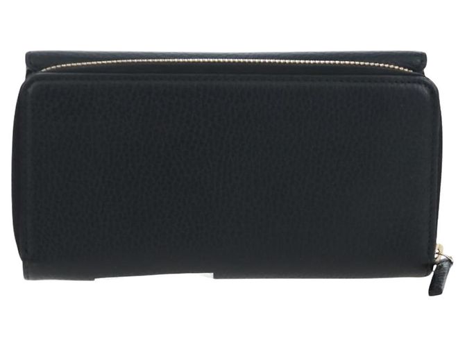 GUCCI Interlocking Round Long Wallet Leather Outlet Black 449397 - vista 2
