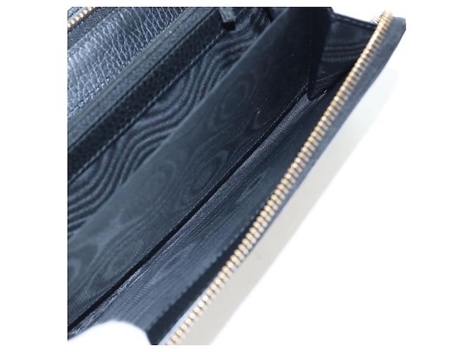 GUCCI Interlocking Round Long Wallet Leather Outlet Black 449397 - vista 27