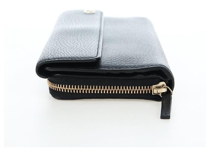 GUCCI Interlocking Round Long Wallet Leather Outlet Black 449397 - vista 3