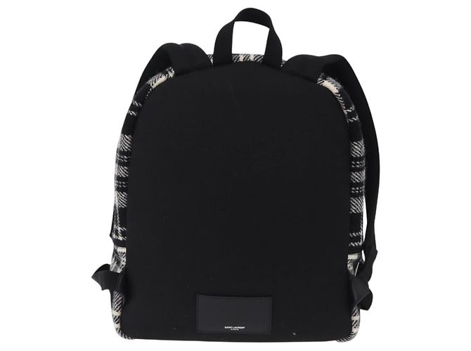 SAINT LAURENT Backpack Wool Black Silver - vista 2