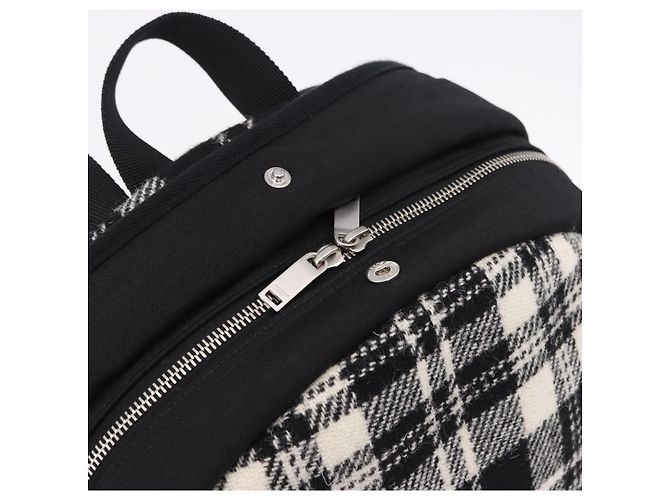 SAINT LAURENT Backpack Wool Black Silver - vista 24