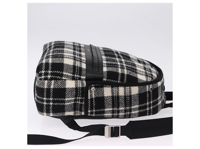 SAINT LAURENT Backpack Wool Black Silver - vista 3