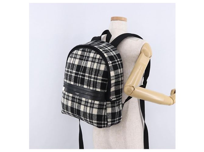SAINT LAURENT Backpack Wool Black Silver - vista 33