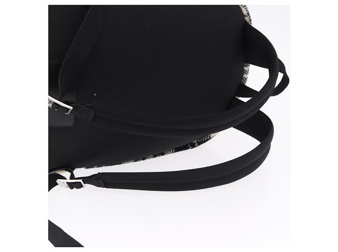 SAINT LAURENT Backpack Wool Black Silver - vista 8