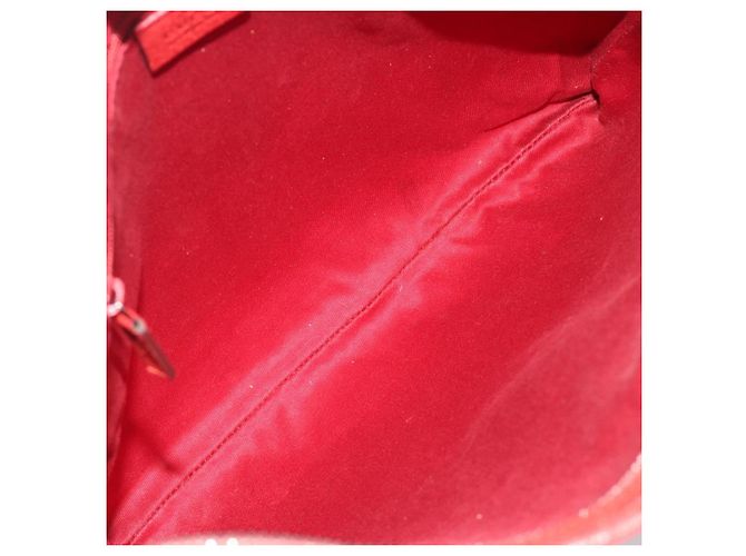GUCCI GG Canvas Shoulder Bag Red Silver 113013 - vista 11