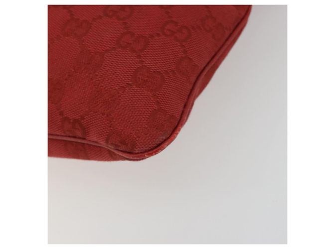 GUCCI GG Canvas Shoulder Bag Red Silver 113013 - vista 14