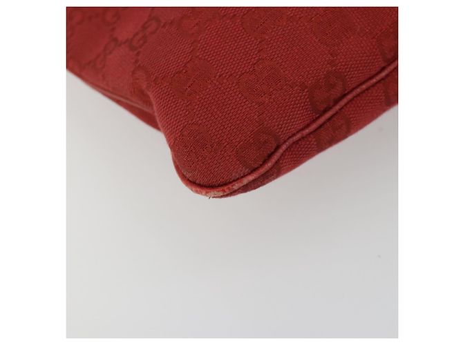 GUCCI GG Canvas Shoulder Bag Red Silver 113013 - vista 15