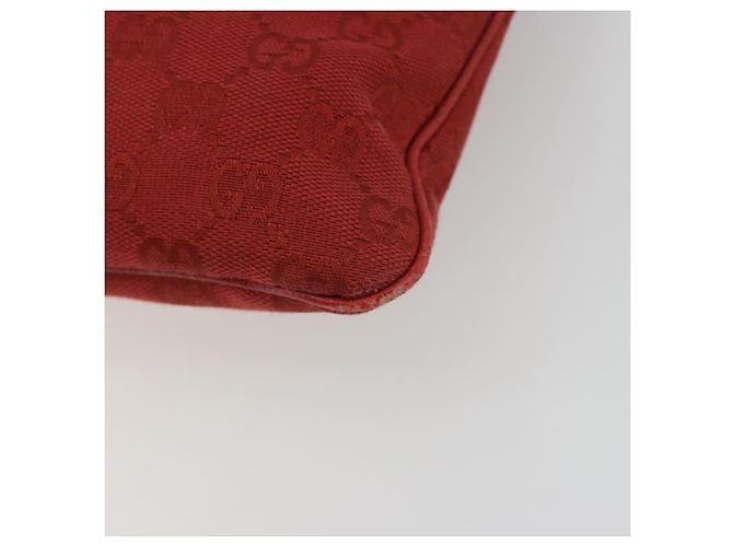 GUCCI GG Canvas Shoulder Bag Red Silver 113013 - vista 16