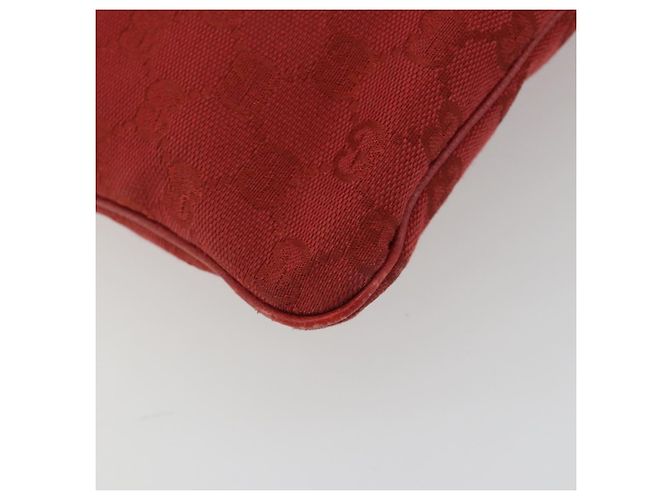 GUCCI GG Canvas Shoulder Bag Red Silver 113013 - vista 17
