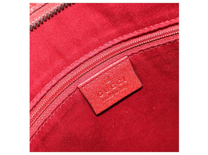 GUCCI GG Canvas Shoulder Bag Red Silver 113013 - vista 18
