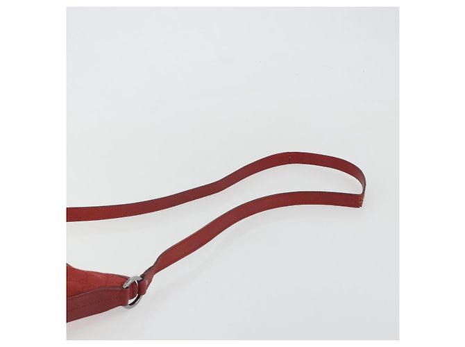GUCCI GG Canvas Shoulder Bag Red Silver 113013 - vista 9
