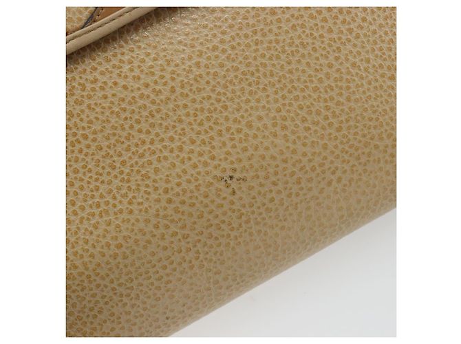 Christian Dior Shoulder Bag Leather Beige Gold Tone - vista 10