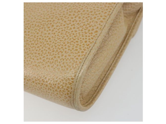 Christian Dior Shoulder Bag Leather Beige Gold Tone - vista 15