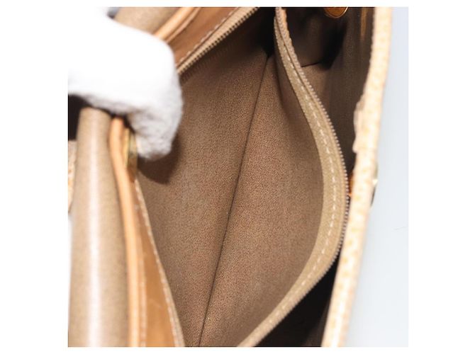 Christian Dior Shoulder Bag Leather Beige Gold Tone - vista 22