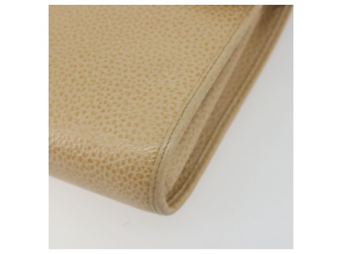 Christian Dior Shoulder Bag Leather Beige Gold Tone - vista 9