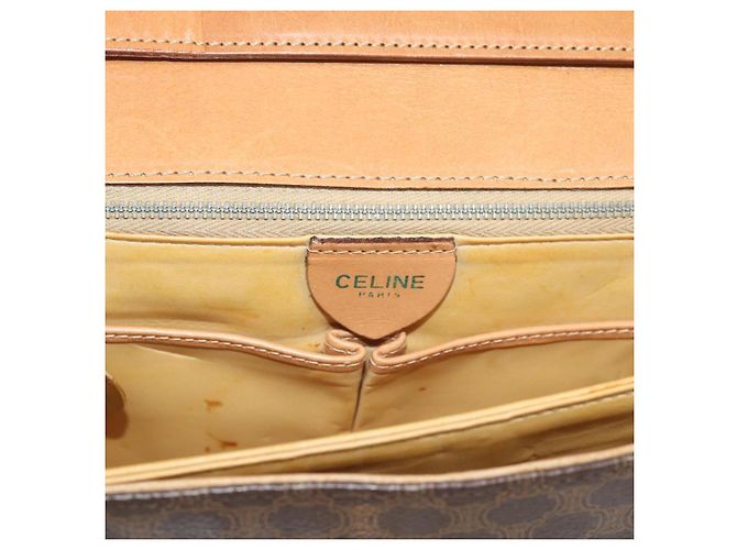 Céline CELINE Macadam Shoulder Bag PVC Leather Brown Gold Tone - vista 18