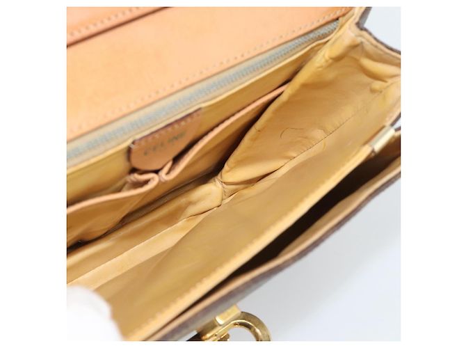 Céline CELINE Macadam Shoulder Bag PVC Leather Brown Gold Tone - vista 19