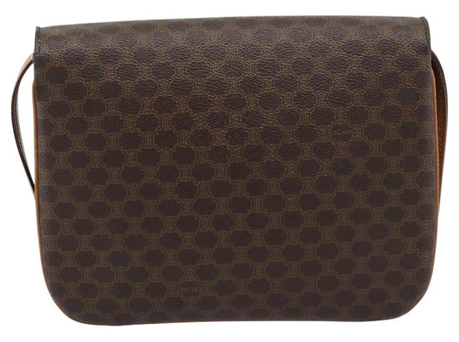 Céline CELINE Macadam Shoulder Bag PVC Leather Brown Gold Tone - vista 2
