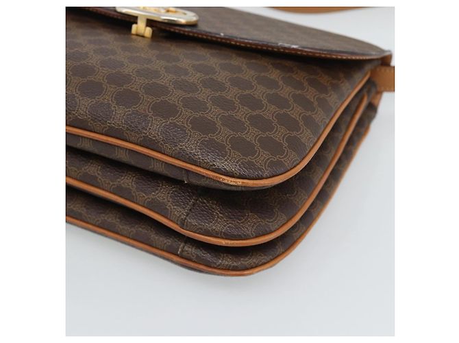 Céline CELINE Macadam Shoulder Bag PVC Leather Brown Gold Tone - vista 9