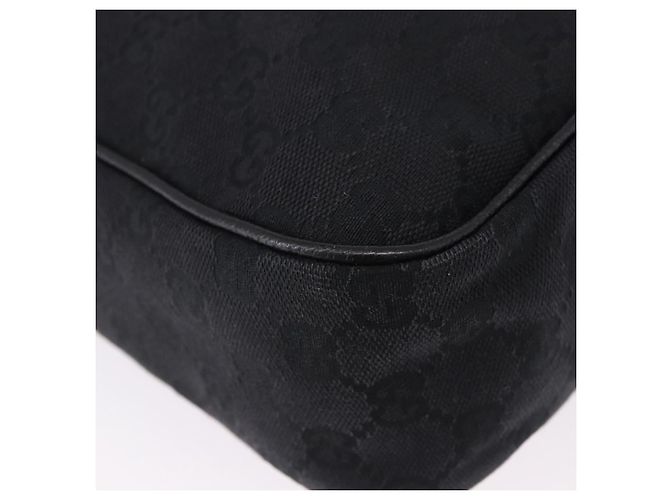 GUCCI GG Canvas Shoulder Bag Black Silver 131211 - vista 15
