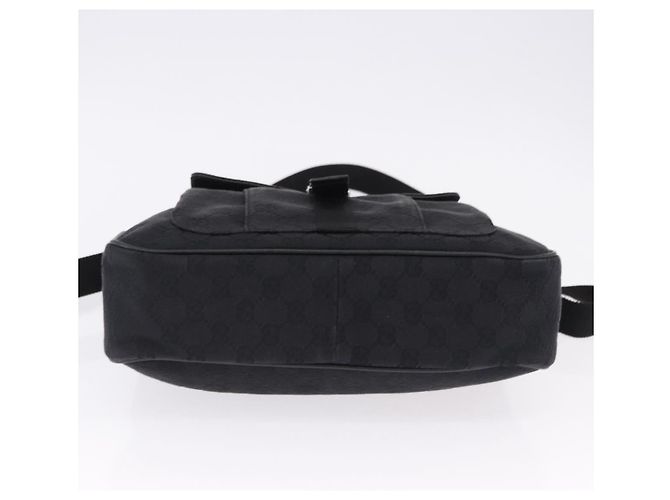 GUCCI GG Canvas Shoulder Bag Black Silver 131211 - vista 5