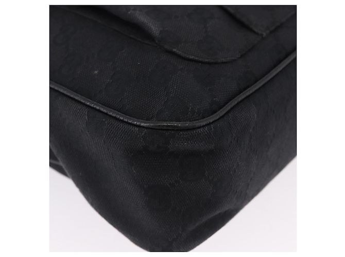 GUCCI GG Canvas Shoulder Bag Black Silver 131211 - vista 9